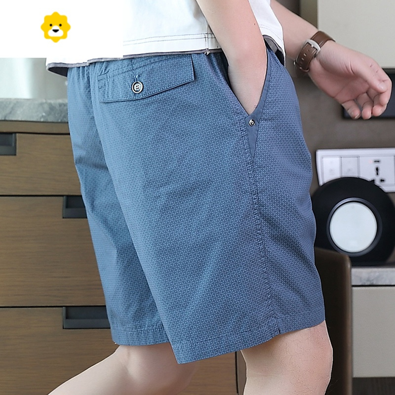 fishbasket季薄款中裤宽松5分大裤衩子休闲短裤男士五分裤子男款天