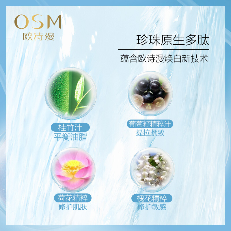 欧诗漫OSM 水活奇迹恒润保湿化妆品护肤套装礼盒 补水保湿滋润营养控油 面部护肤套装礼盒 正常规格