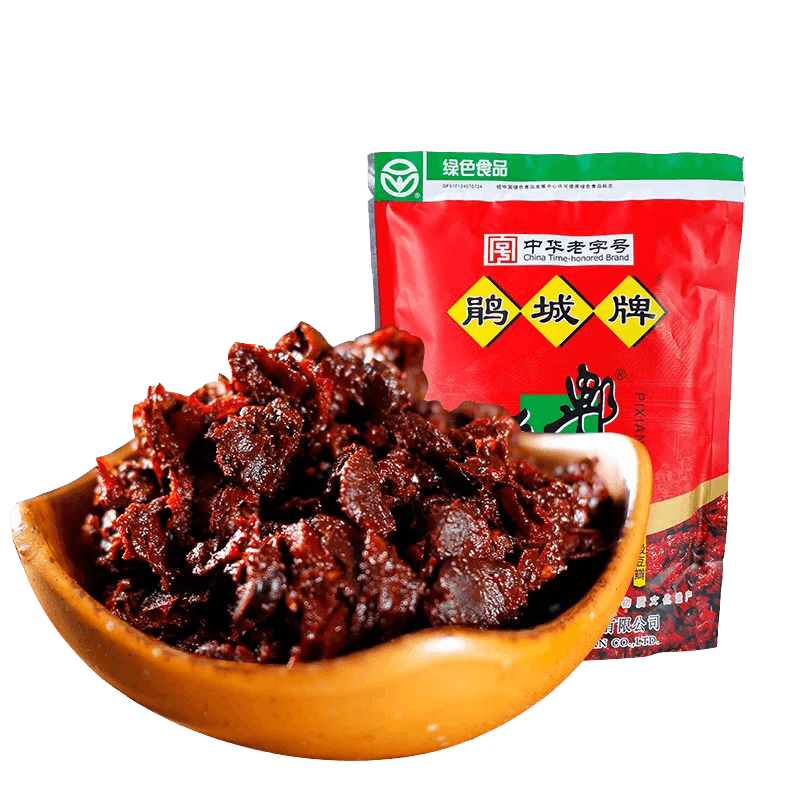 郫县鹃城豆瓣酱454g袋装一级红油辣椒酱川菜四川调料正品特产视频