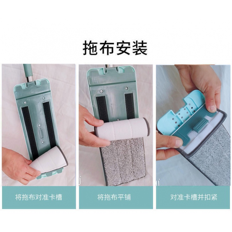 刮刮乐免手洗平板拖把家用一拖净干湿两用瓷砖懒人网红抖音墩布桶高清大图