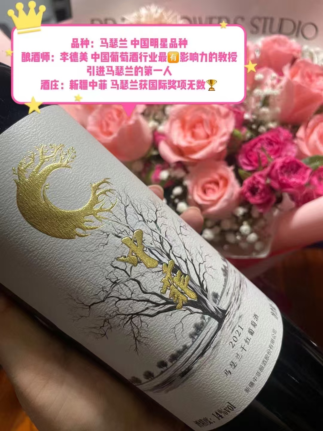 中国新疆中菲马瑟兰干红 750ML 1*6整箱装