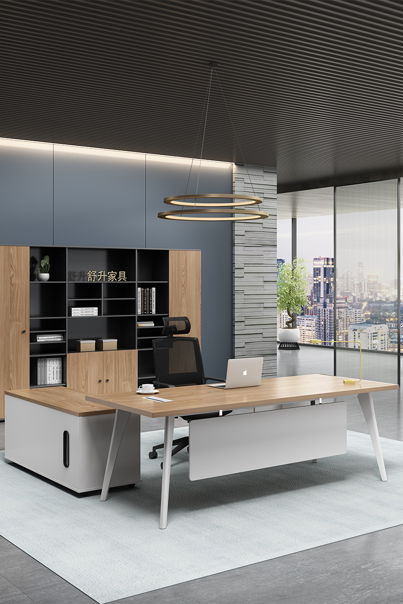 简约现代单人老板办公桌主管经理桌子老板桌椅组合现代简约办公家具