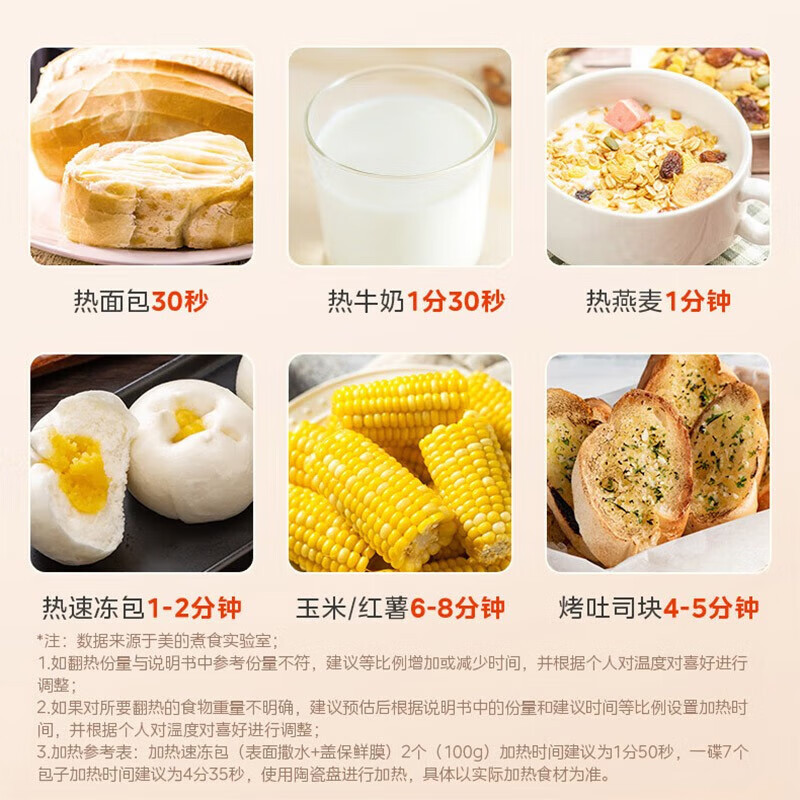 美的(Midea)家用微波炉光波烤箱微烤一体机平板加热多功能智能杀菌饭盒蒸菜单C20 (201B升级款)