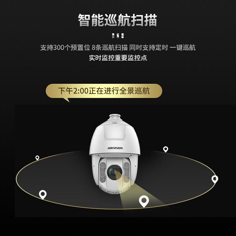 海康威视(HIKVISION) DS-2DC6223IW-A 红外网络高清智能 6寸 200万像素 台 监控摄像头高清大图