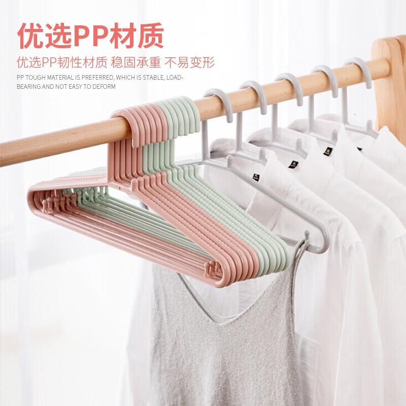 茶花(CHAHUA)大衣架 晾衣架子 衣服架衣挂架晒衣架衣服撑子挂衣架 18只装高清大图