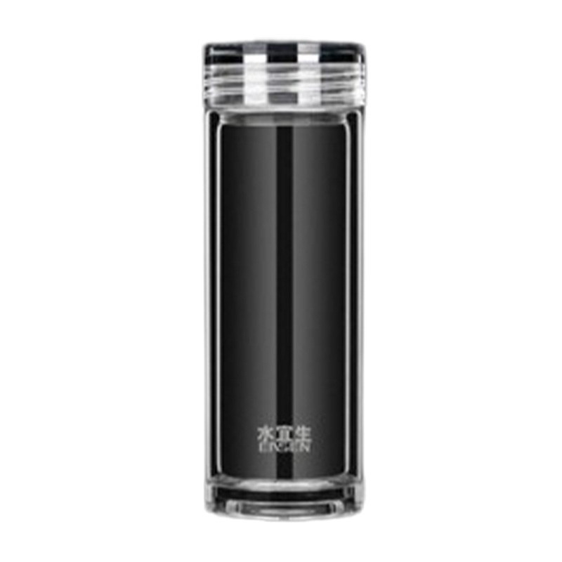 水宜生玻璃杯380ml手工烧制高透晶钻杯身泡茶喝水G711