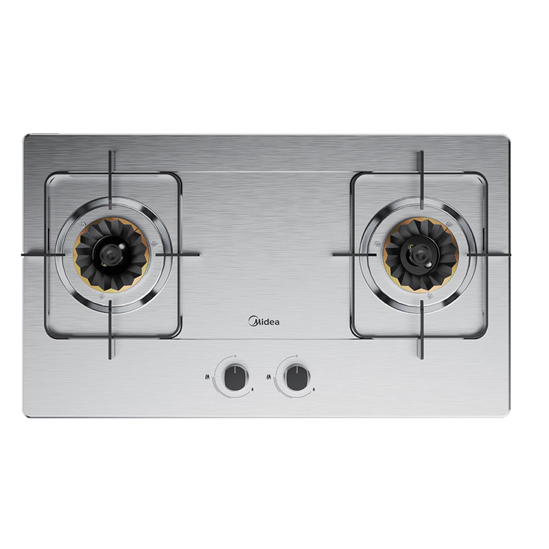美的(Midea)铜火盖家用不锈钢灶具4.5大火力燃气灶双灶双眼灶Q219B猛火灶炉灶台嵌两用煤气灶液化气