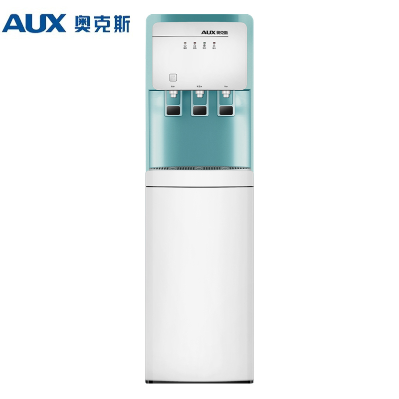 奥克斯/AUX 立式饮水机 YLR-5-X-19 天湖蓝制冷制热柜式饮水机 童锁 下置水桶 两用自动茶吧桶装水净水管线机