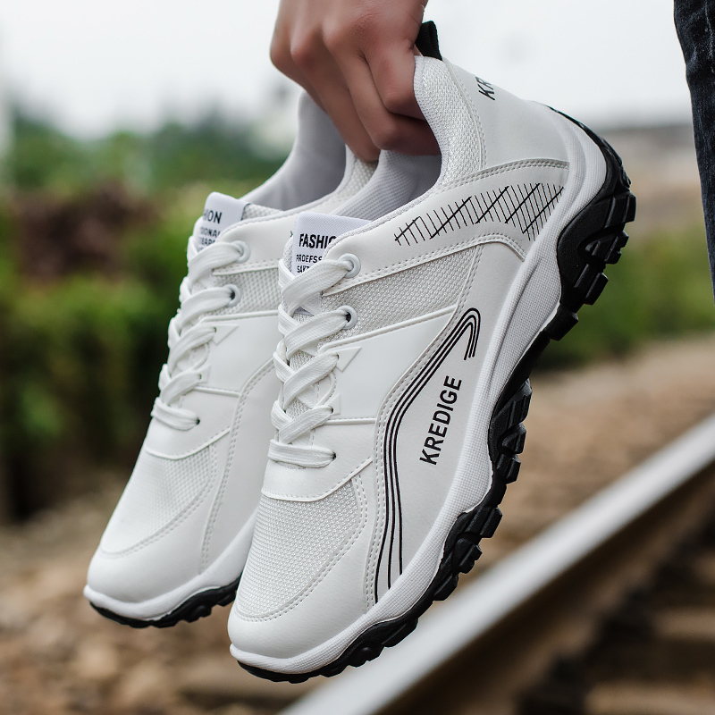 安步男士休闲鞋454 男鞋跑步鞋春季新款网面透气耐磨休闲鞋运动鞋轻便