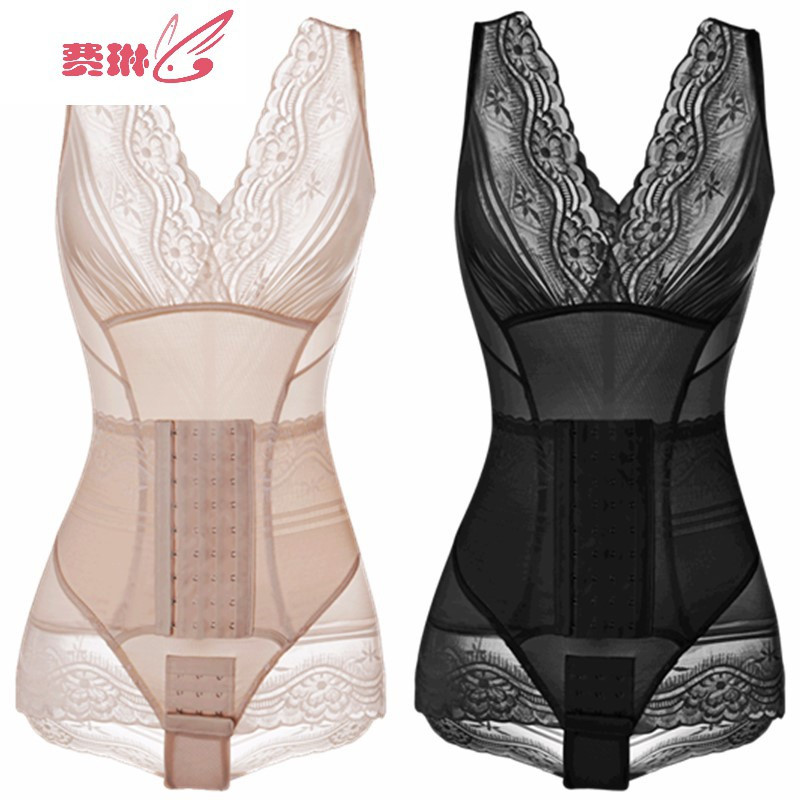 美人谣三代排扣加强收腹束腰提臀连体塑身衣费琳塑身衣