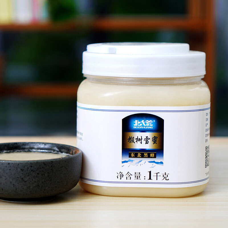 北大荒 东北黑蜂 山花蜜1000g+椴树雪蜜1000g 纯蜂蜜组合装礼物公司团购礼品送礼