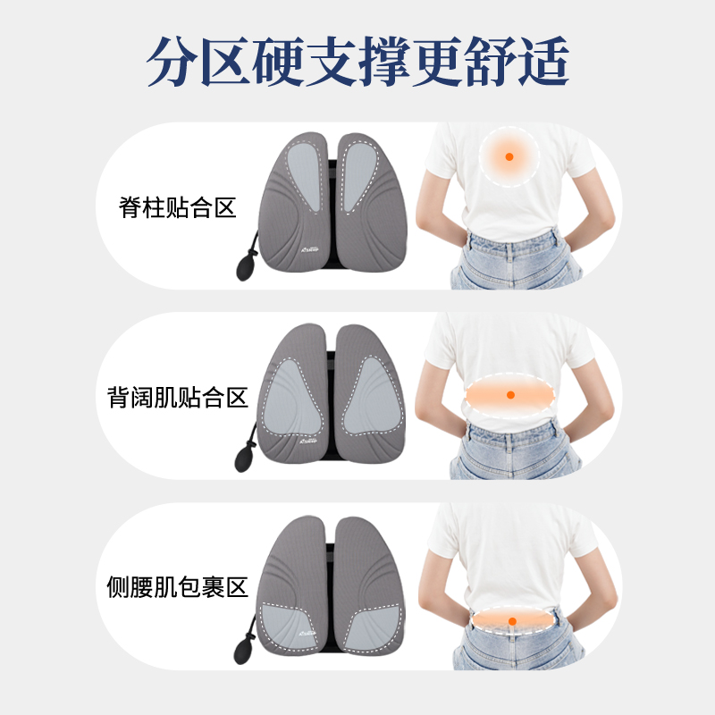睡眠博士腰靠 动态追腰靠垫办公腰靠 舒腰支撑腰靠 动态追腰靠垫（四向调节款）高清大图