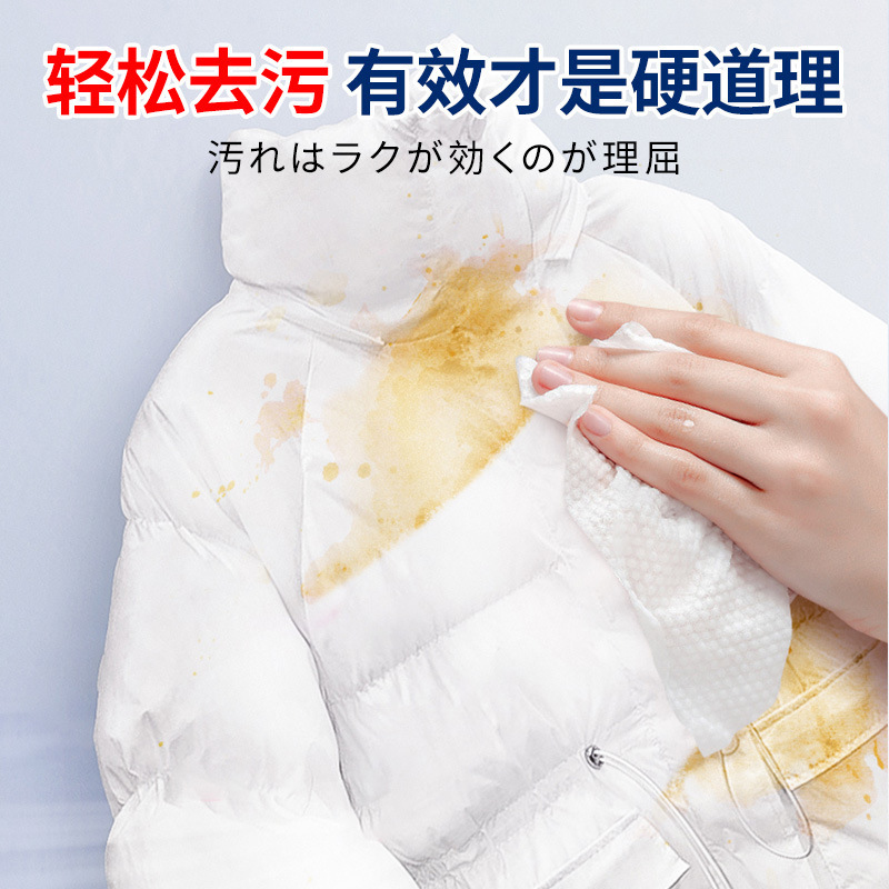 羽绒服清洁湿巾免水洗强力去污家用擦衣物湿纸巾专用干洗神器1盒高清大图