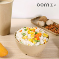 玉米(corn) 稻壳饭碗 小号1个装 植物环保材质 中式韩式简约创意沙拉碗 面碗饭碗 家用餐具