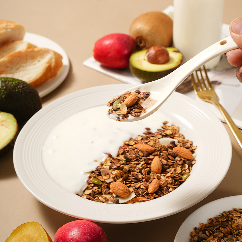 美粥食客 海盐巧克力烘焙麦片400g*2袋装高清大图