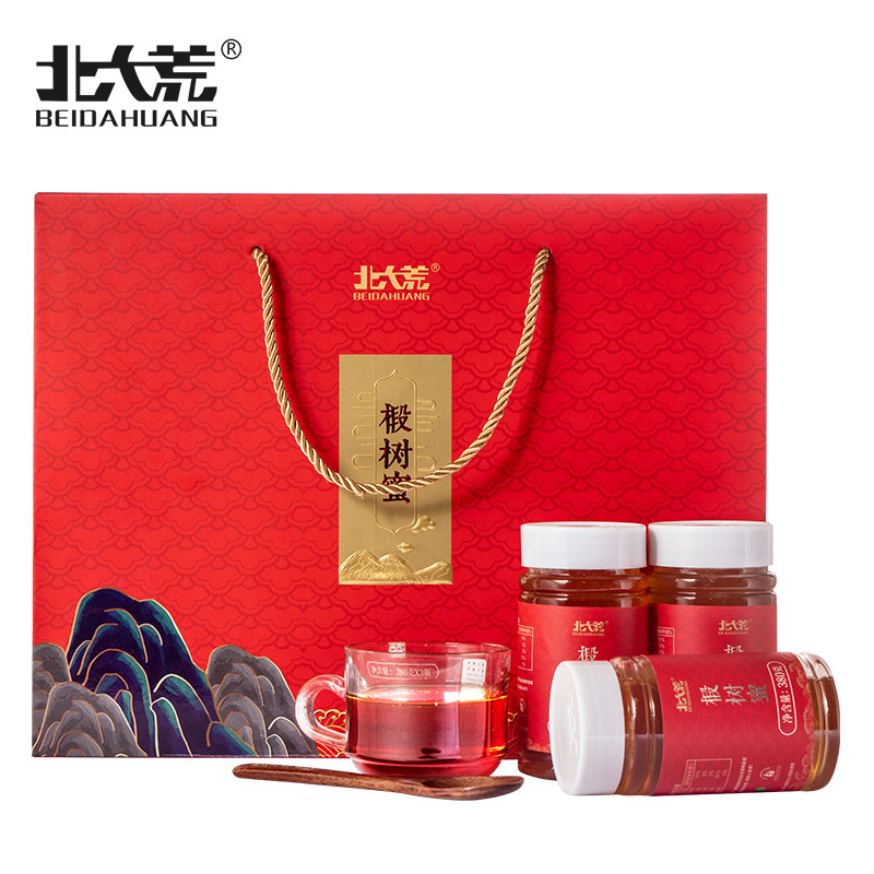 北大荒 东北黑蜂 椴树蜜礼盒 纯蜂蜜1140g团购礼品