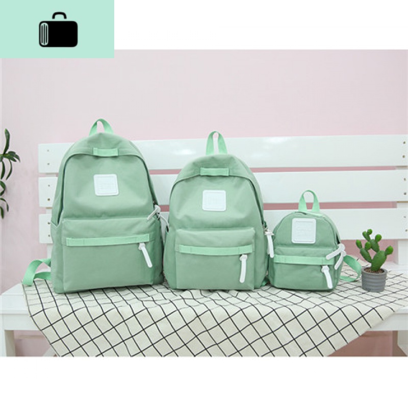 亲子迷你包双肩包女 小号韩版新款可爱轻便百搭小清新防水双肩背NEW LAKE 绿色小号小孩子用小孩子用