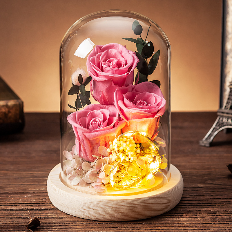 抖音同款玫瑰保鲜干花送女友爱人老师闺蜜结婚纪念品求婚表白礼物视频