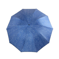 天堂伞 30132ELCJ 写意花黑胶三折双人商务太阳伞晴雨伞