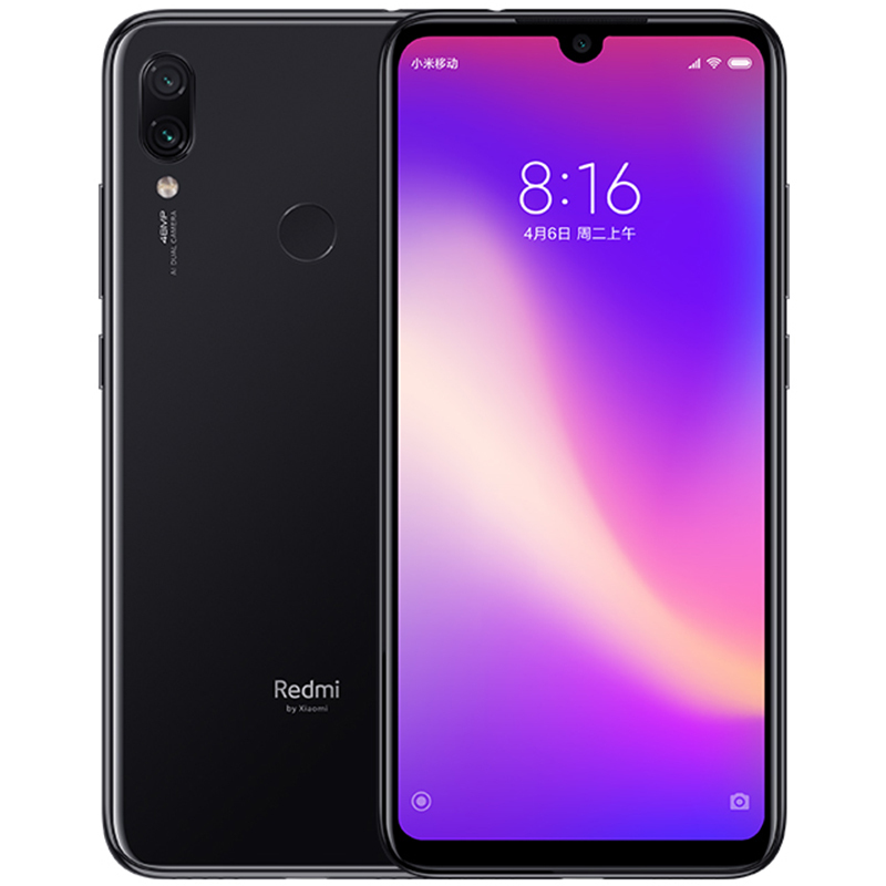 小米 Redmi 红米Note 7 4GB+128GB 亮黑色 移动联通电信全网通4G手机