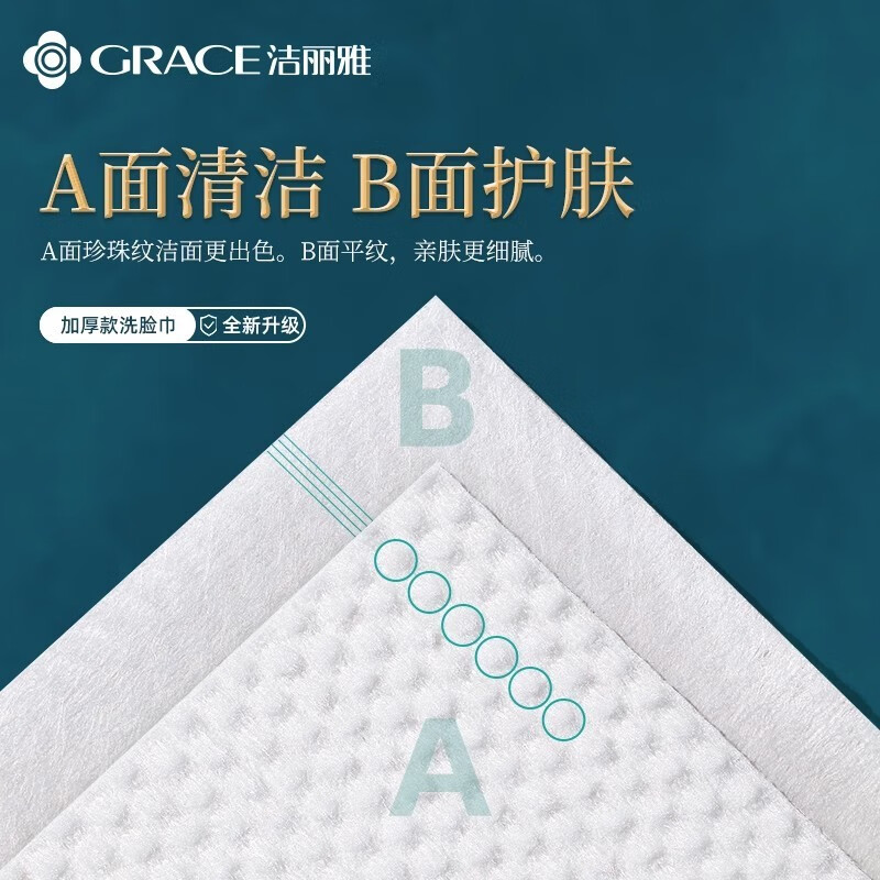 洁丽雅国潮风洗脸巾非纯棉一次性加厚抽取式女擦脸洁面洗面棉柔巾 [国潮加厚款 加厚65%]3包装MRJ612高清大图