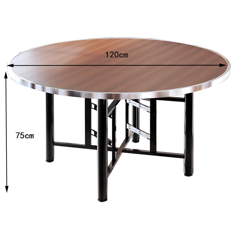 凌迪星圆形餐桌1.2*0.75m张高清大图