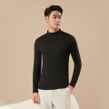 情侣半高领保暖衣加绒单件内衣男上身内穿秋衣冬季防寒打底衫女 女款2XL【建议125-140斤】 男-黑色