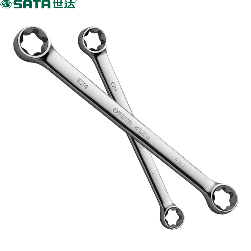 世达(SATA) 全抛光花形扳手 E10*E12 45202 (单位:把)