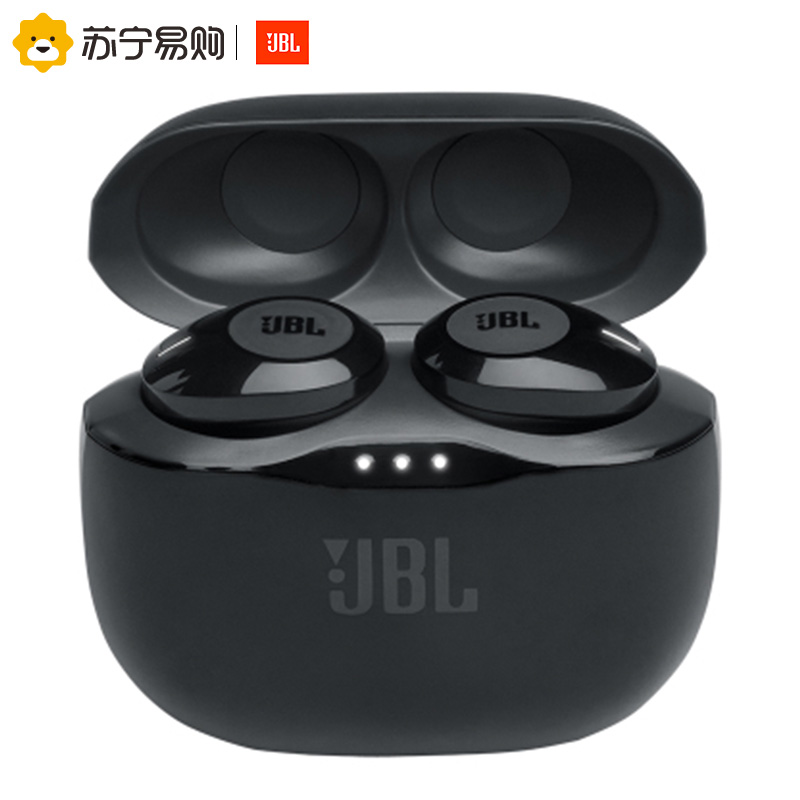 JBL TUNE120TWS 真无线蓝牙耳机 跑步运动吃鸡 双耳通用型音乐耳塞入耳式运动耳机 宝石黑