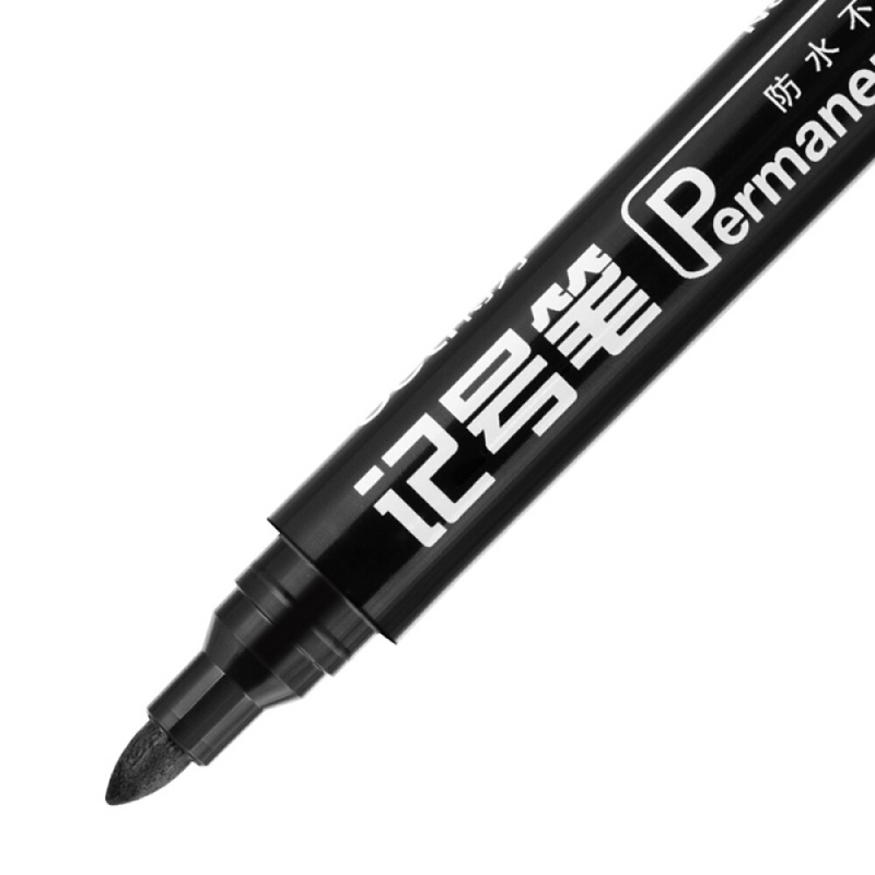 得力6821油性粗头记号笔物流黑色大头笔 10支/盒 黑色