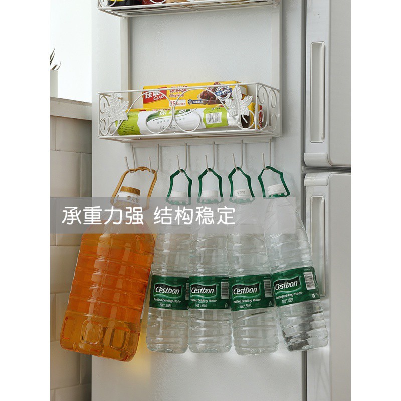 冰箱置物架冰柜侧边夹缝铁艺壁挂式多层收纳挂架厨房用品家用大全收纳层架 三维工匠高清大图
