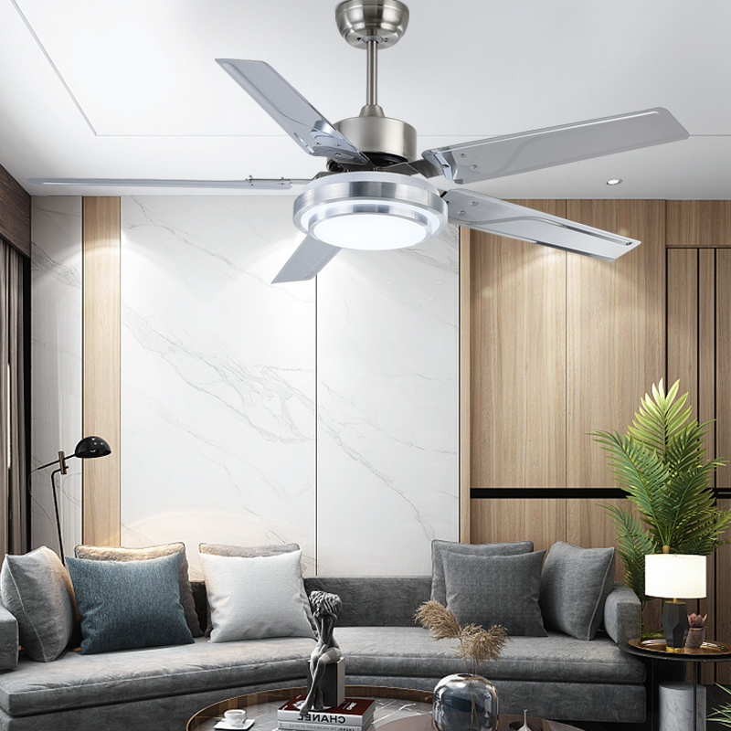 不锈钢叶吊扇灯餐厅变频风扇灯家用带灯吊扇妖怪吊扇灯