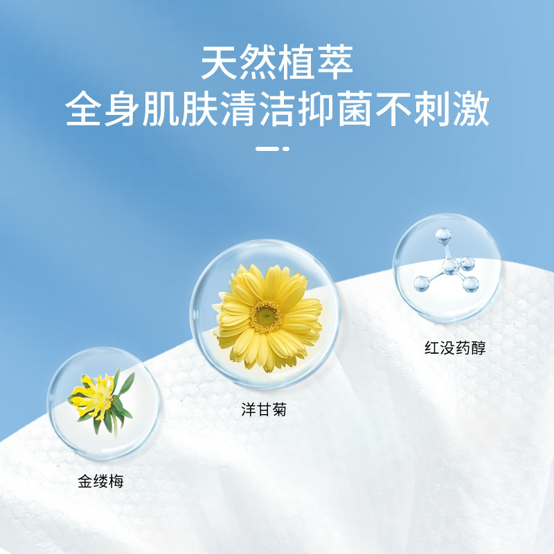 蓝帆 护理轻柔湿纸巾抽纸便携装乳霜护理湿巾25片