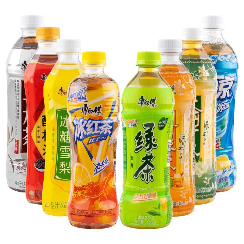 康师傅冰红茶饮料500ml15瓶整箱18种口味雪梨味绿茶茉莉蜜水蜜桃酸梅