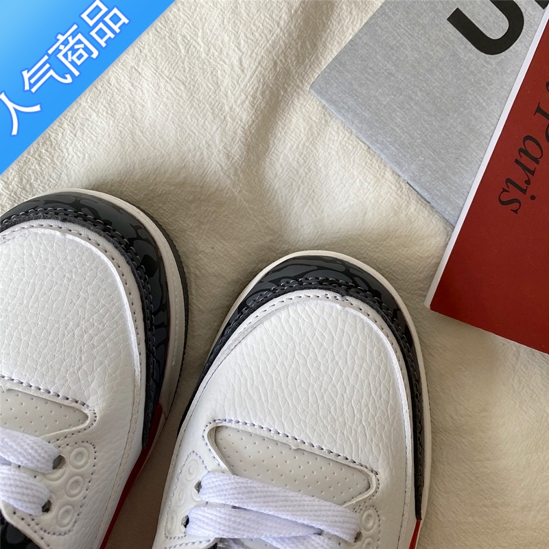 SUNTEK 小众撞色运动小白鞋女国潮ins学院风气垫跑步鞋厚底情侣板鞋高清大图