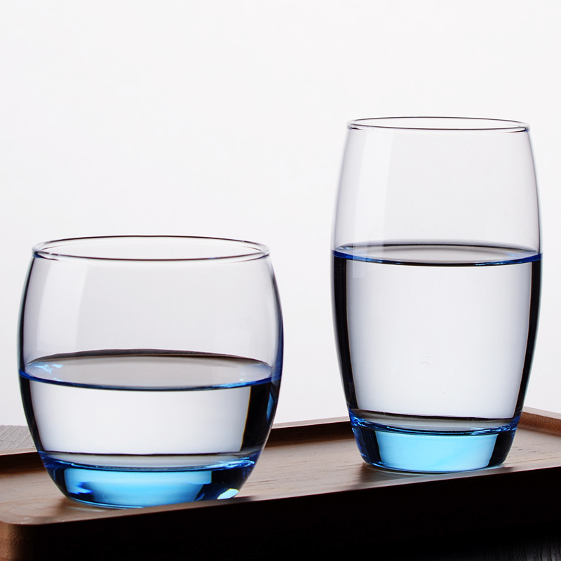 杯牙刷杯漱口杯家用酒店玻璃透明洗漱杯创意简约宾馆专用情侣刷牙冰蓝