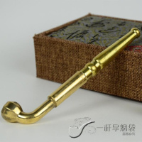 传统老式烟袋锅旱烟袋叶子烟斗旱烟杆黄铜烟嘴斗 默认颜色