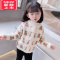 可莉允女童毛衣外套春秋2022年新款秋冬女宝宝洋气小童儿童针织开衫秋装