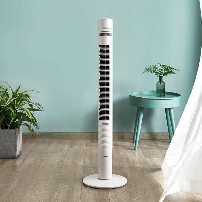 airmate艾美特电风扇塔扇落地家用无叶立式摇头ft41工业风扇米白色