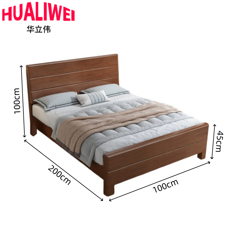 华立伟床+10cm床垫100*200*100cm套高清大图