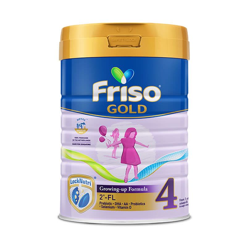 原装进口港版升级新加坡美素佳儿Friso金装婴幼儿配方奶粉4段(3岁以上)900g图片
