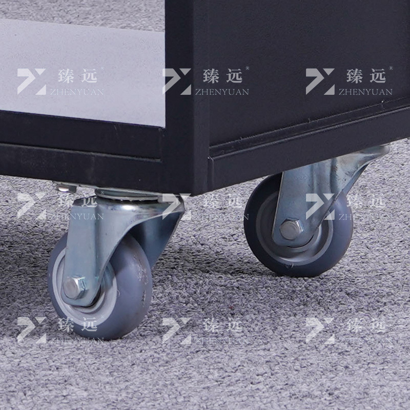 臻远 ZY4092902 档案室推车图书馆小推车手推车 2层平板推车黑色