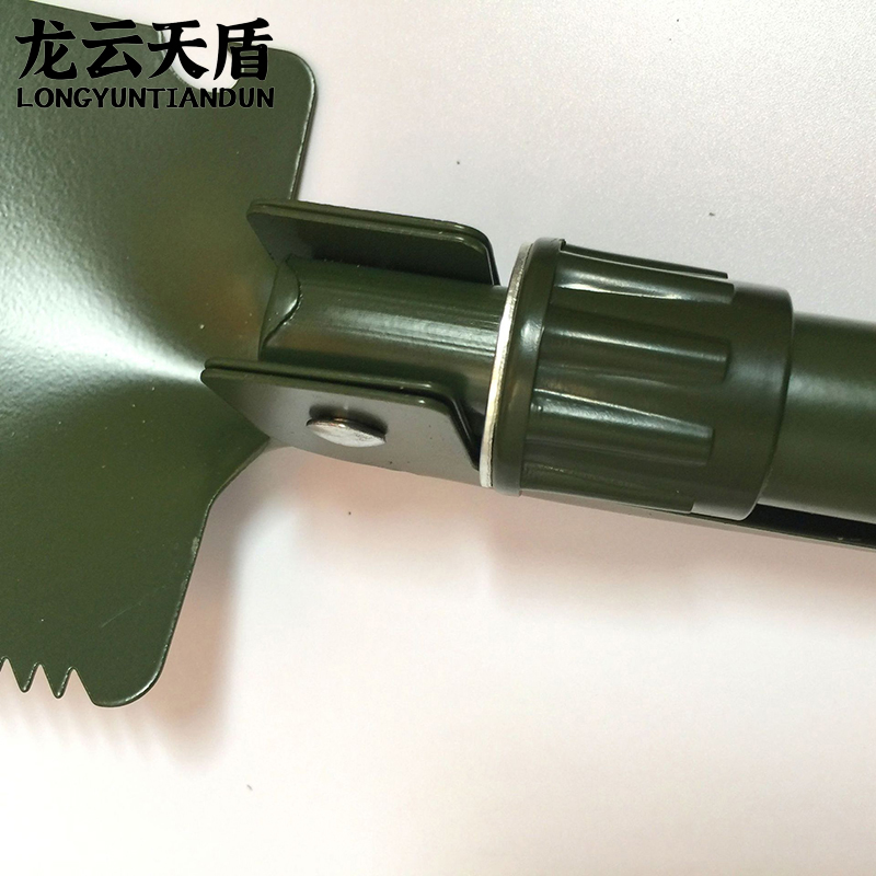 龙云天盾工兵铲兵工铲子折叠式多功能户外锹迷你车载装备钓鱼铁锹锰钢高清大图