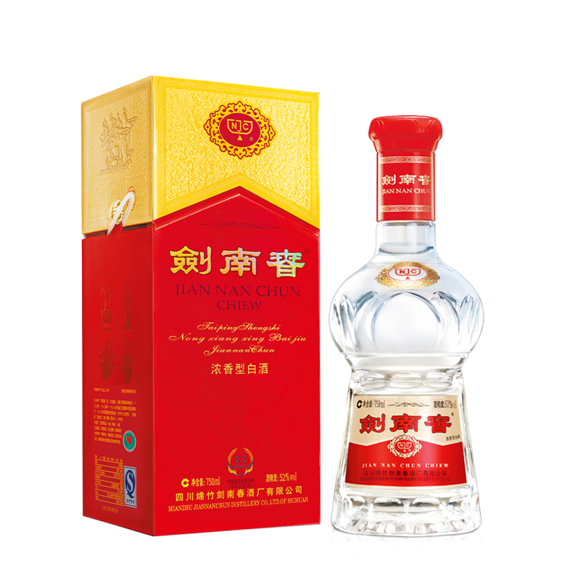 剑南春 白酒 52度水晶剑南春 750ml
