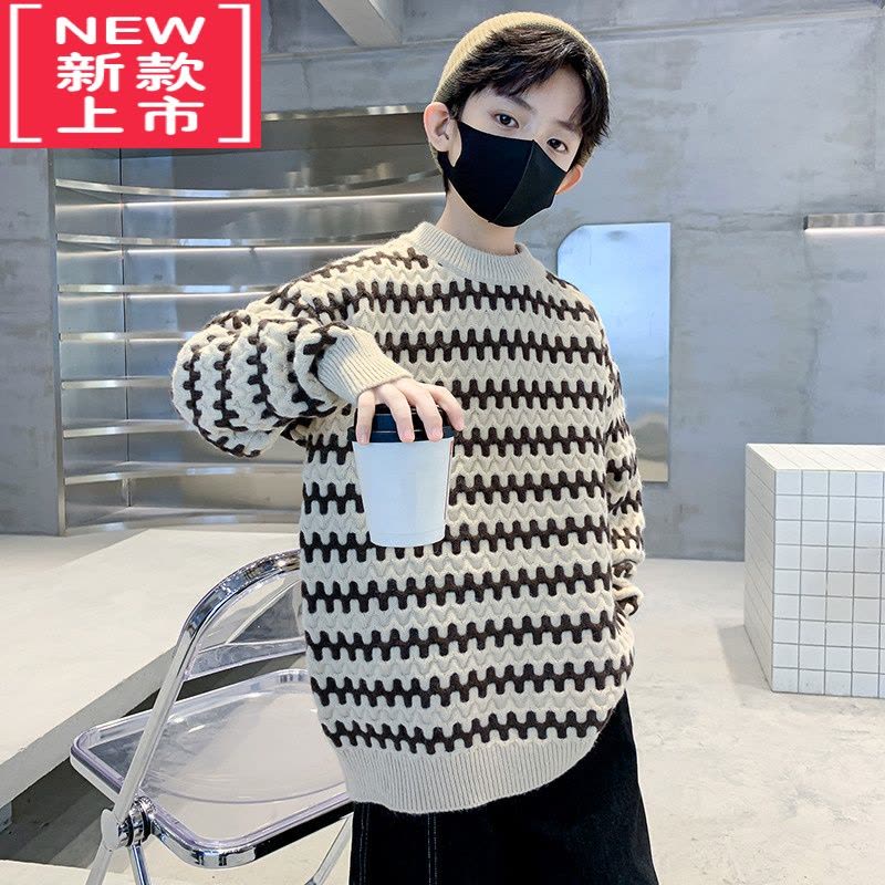 可莉允男童加厚毛衣秋冬2022新款儿童冬季韩系打底针织衫中大童洋气炸街图片
