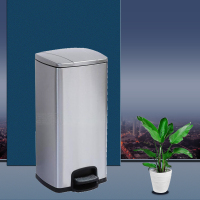 优诗提念YSTN-LJT004单桶不锈钢垃圾桶 30L(计价单位:个)银色