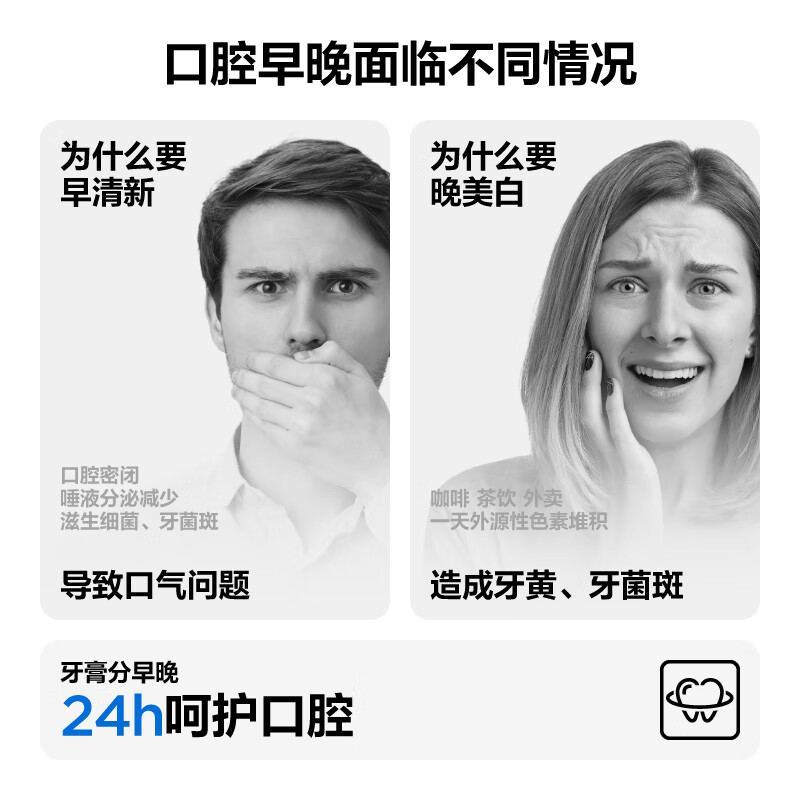 参半 美白清新牙膏 亮白去黄牙烟渍增白口腔成人清洁 120G*4支 单位:套高清大图