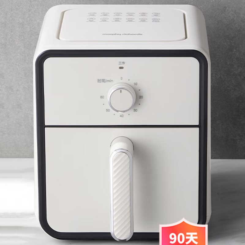 摩飞电器(Morphyrichards)空气炸锅小型不粘锅易清洁3.5L大容量轻脂少油自由控时间 MR4015椰奶白