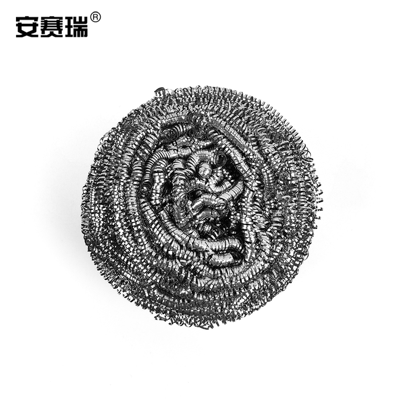 安赛瑞 钢丝球(5包装)-材质:410钢丝,颜色:本色,克重:13克/个,尺寸:5CM直径/个,外包装规格:26cm*3高清大图