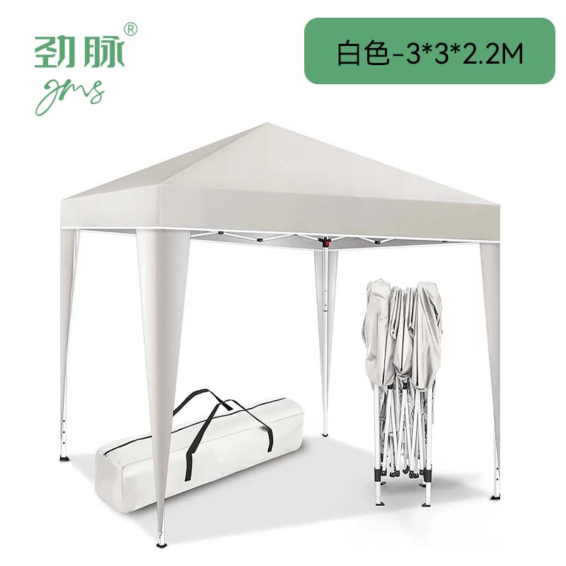 劲脉 露营四角帐篷 白色-3*3*2.2M 顶高清大图